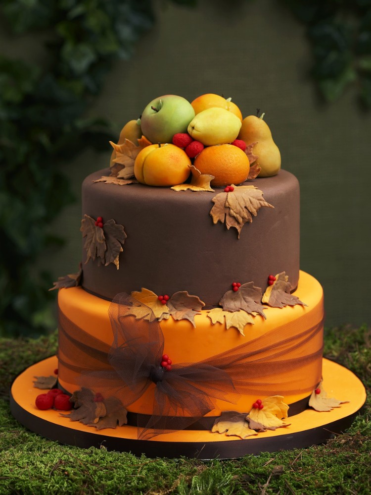 gâteau automne étagé toute occasion idée décoration originale