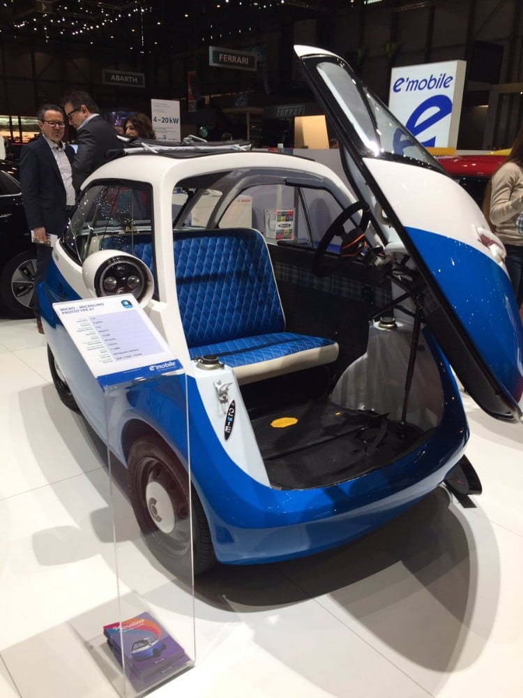 micro véhicule électrique modèle novateur suisse pret rouler Europe en 2019
