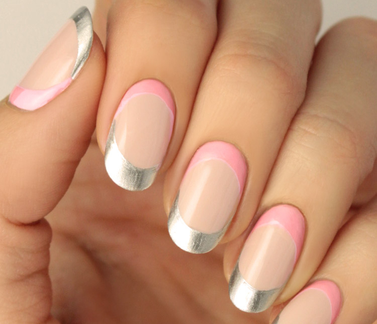 ongles nude nail art negative space