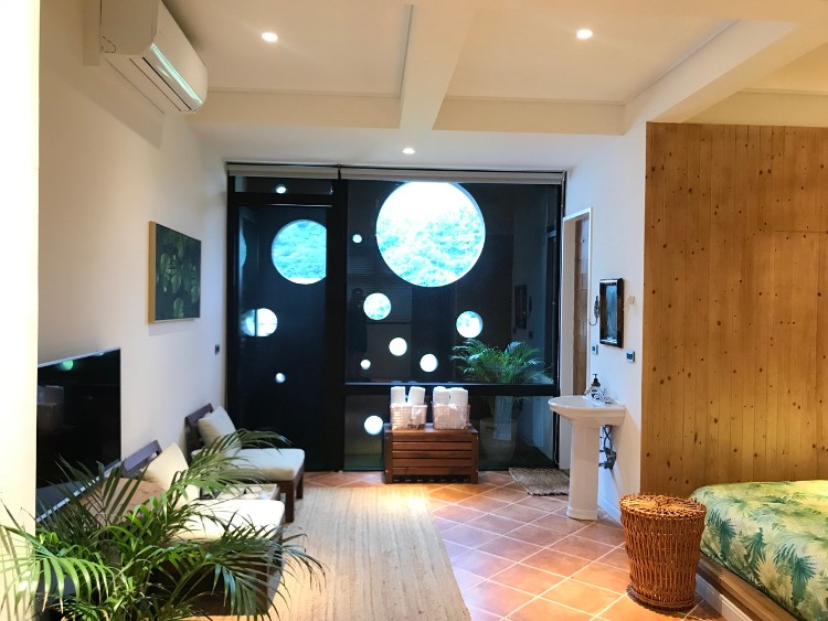puits de lumière muraux vue design intérieur villa Taïwan