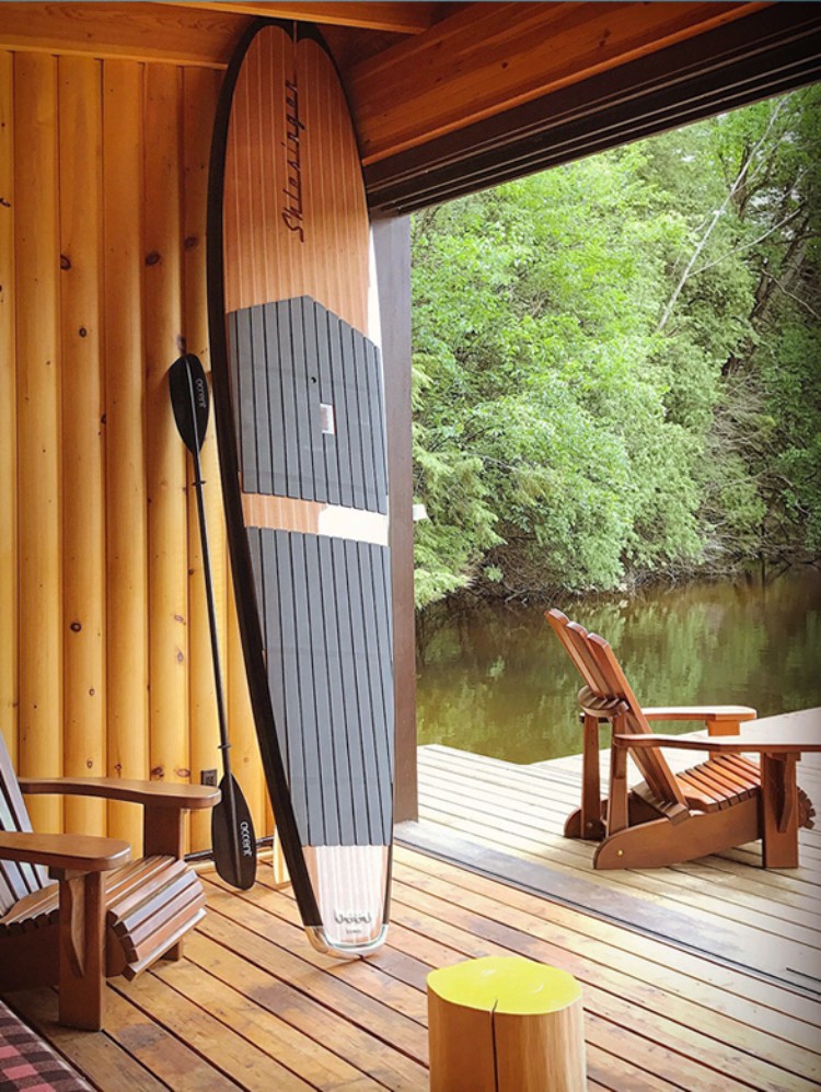 stand up planche paddle pagaie design en bois haut gamme amateurs surf
