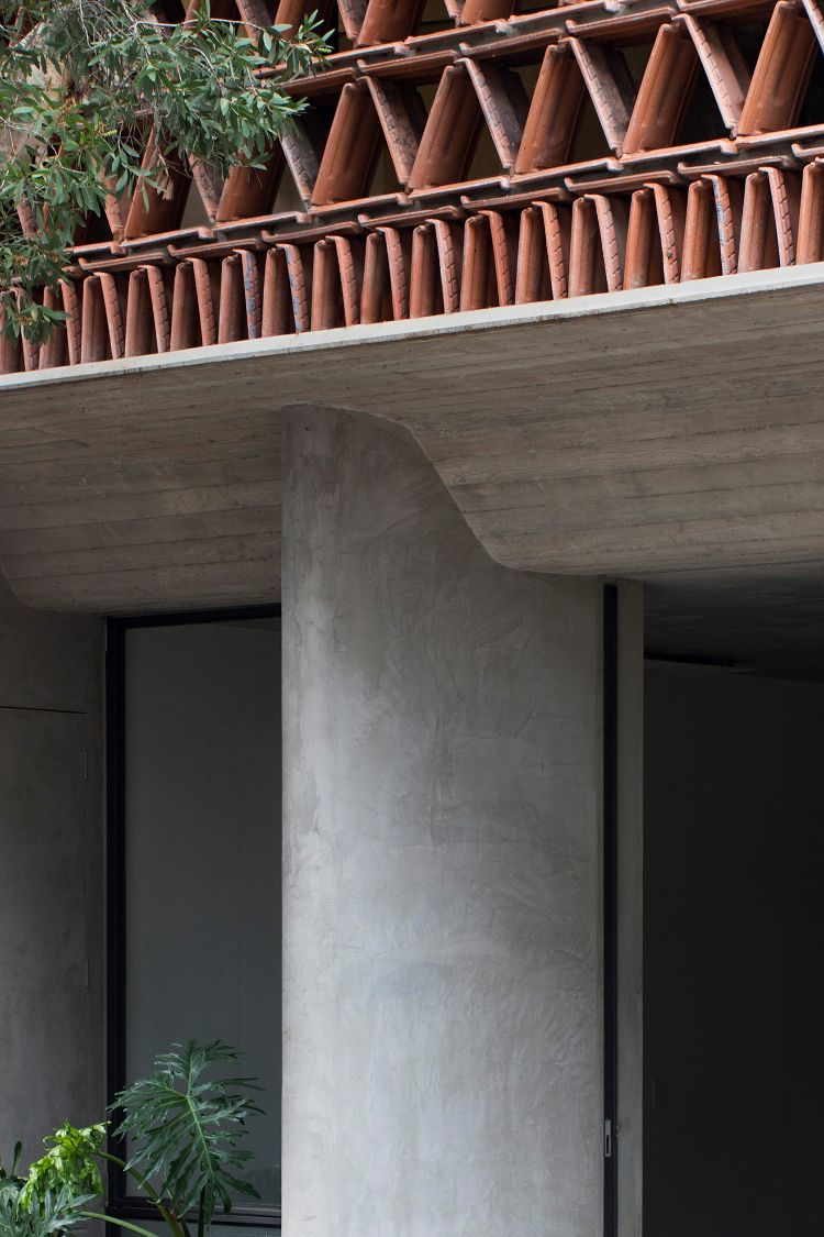 tuile terre cuite façade moderne bâtiment australien
