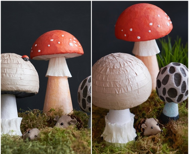 Déco avec champignons DIY originale pour accueillir l'automne