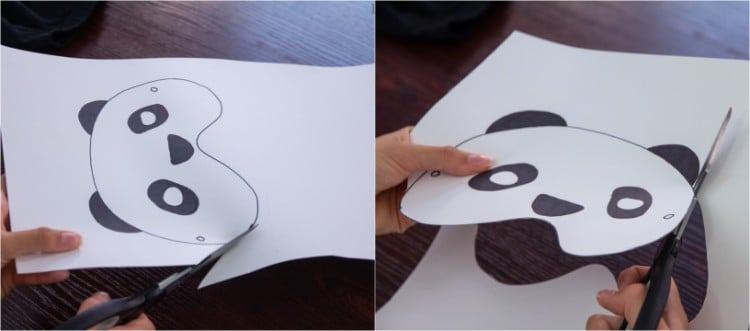 déguisement panda masque animal carton tuto facile pas à pas