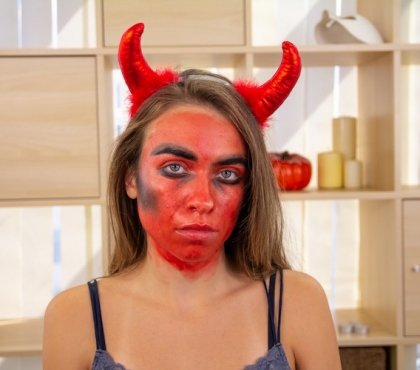 maquillage de diablesse halloween tutoriel facile