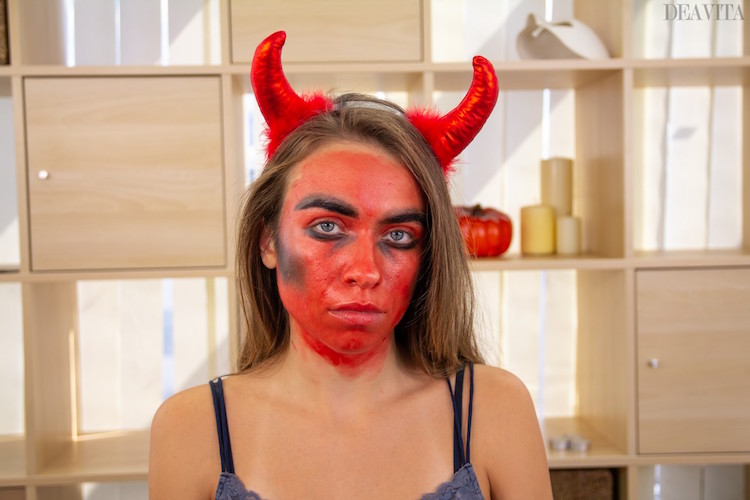 maquillage de diablesse halloween tutoriel facile