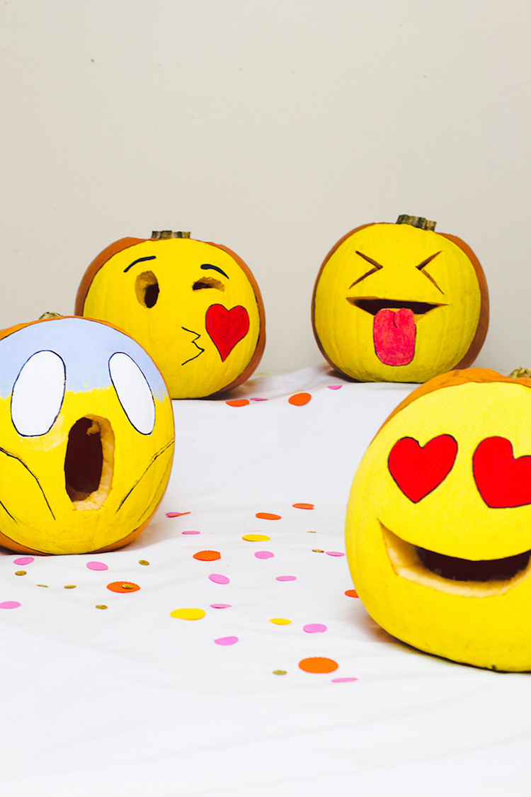 mini citrouilles decoratives emoji