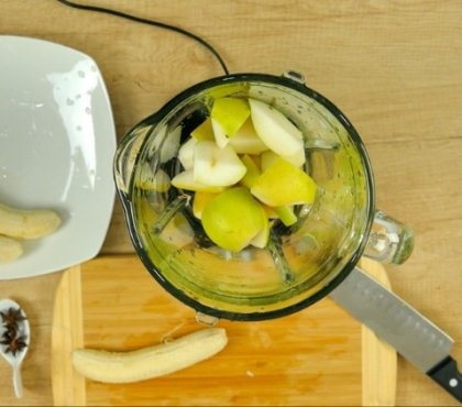 smoothie sans lait avec banane poire idée boisson rafraîchissante facile été