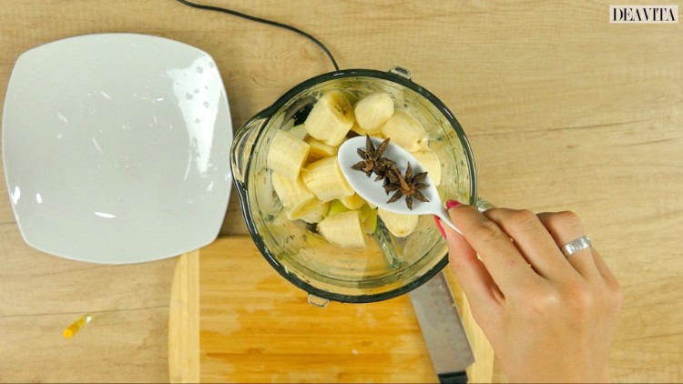 smoothie sans lait avec banane poire préparation facile étapes suivre
