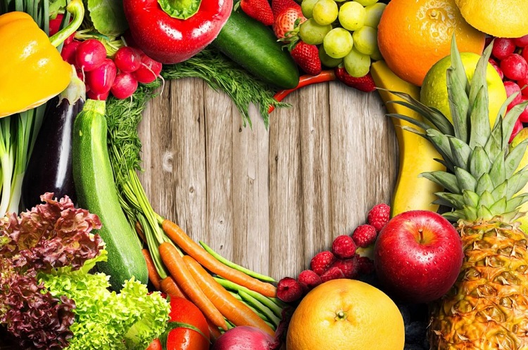 aliments anti-fatigue fruits et légumes frais