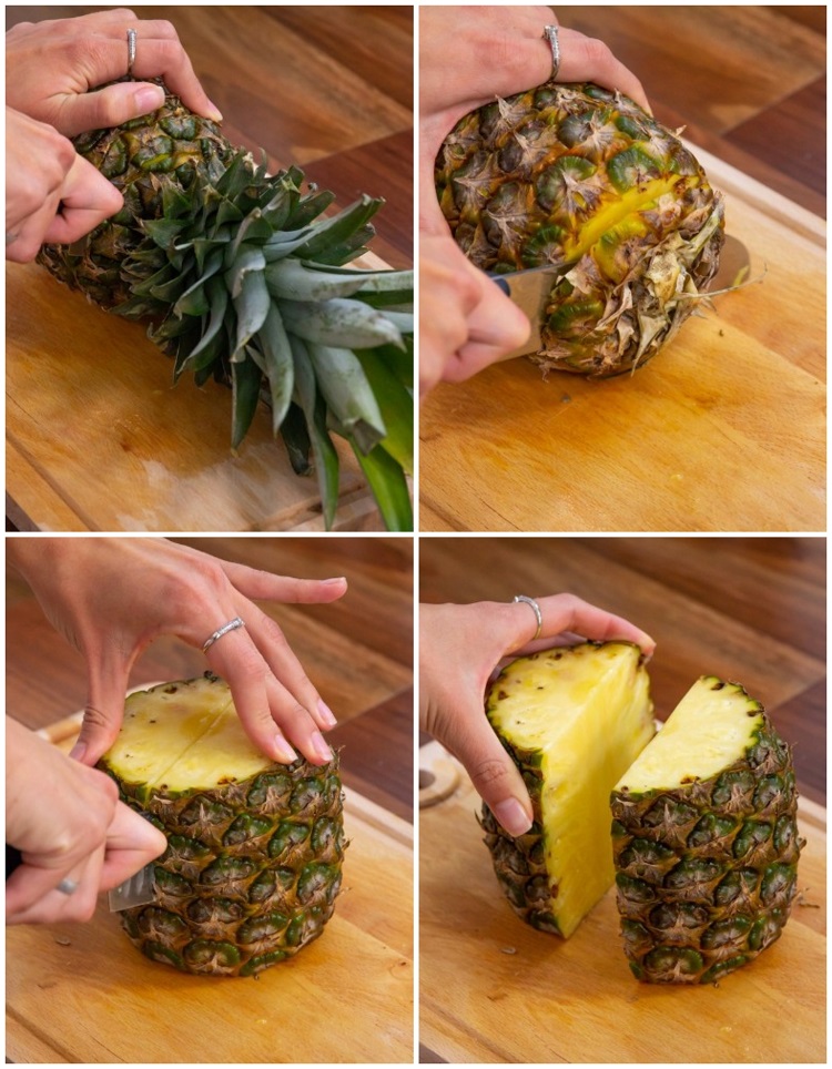 comment couper un ananas tranches fines technique facile tuto rapide pas à pas