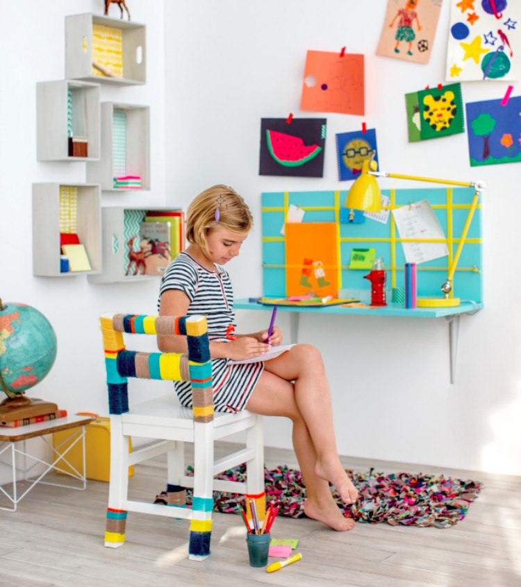 comment fabriquer un bureau pour enfant original personnalisé idées déco DIY