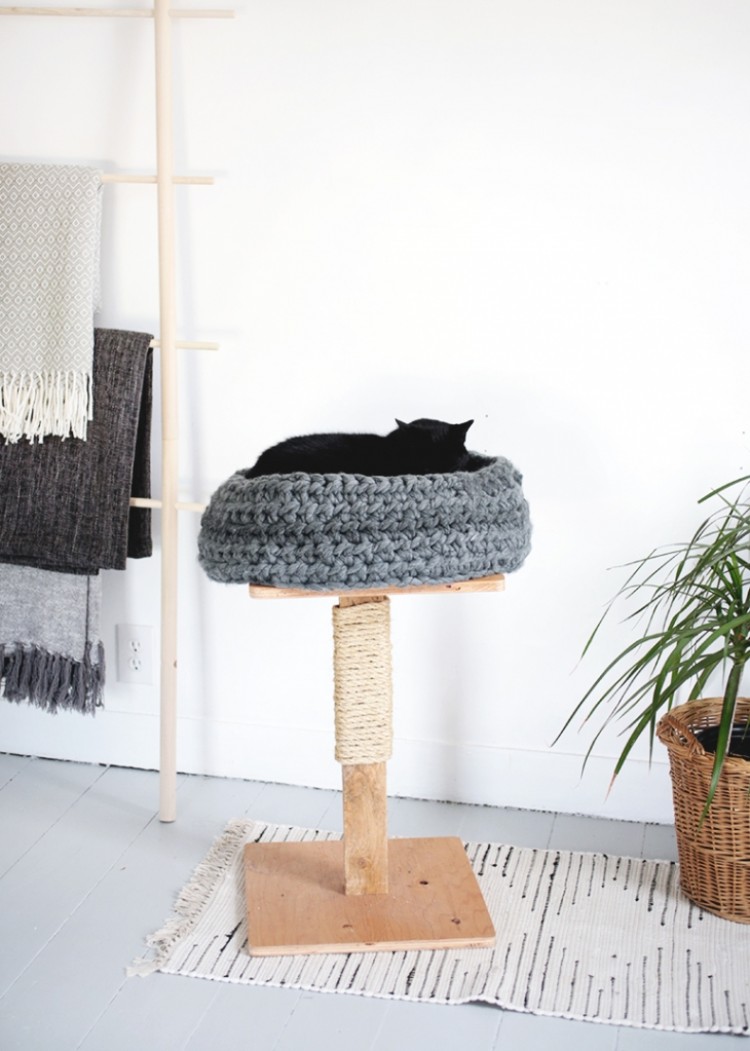 comment fabriquer un lit pour chat en tricot