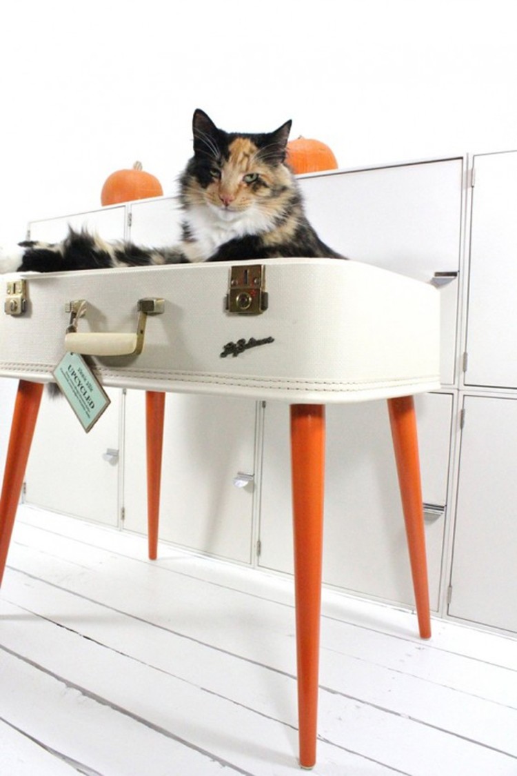 comment fabriquer un lit pour chat meubles récup idées DIY originales