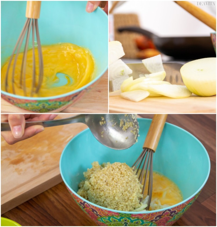 galettes de quinoa faciles végétariennes mode préparation étape par étape