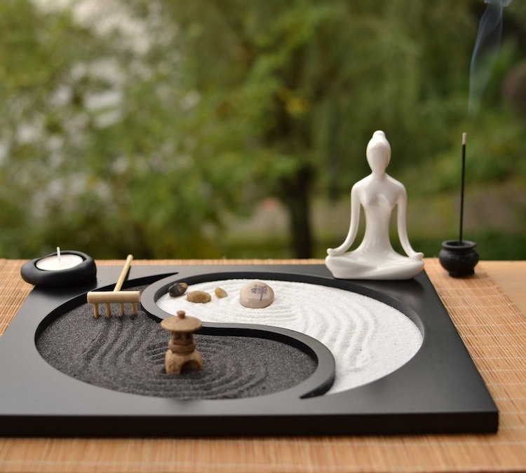 jardin zen miniature relaxation meditation bureau