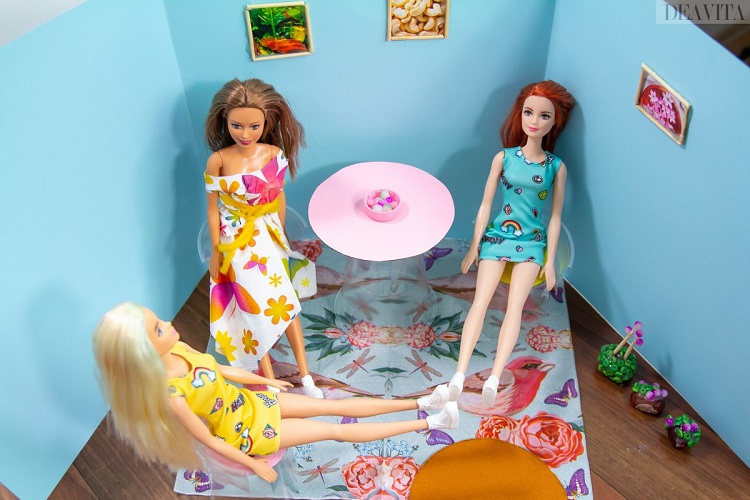 DIY Meubles français – Table ronde pour Barbie – Instruction pour la  fabriquer soi-même 