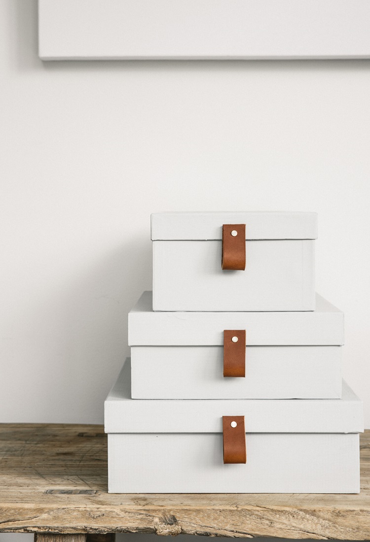que faire avec une boîte à chaussure idées de rangement minimalistes