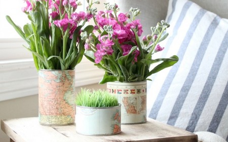 recyclage boîte de conserve fleurs plantes design cool