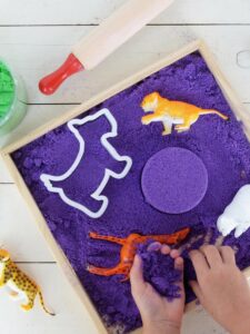 sable coloré ludique recette préparation idées activités DIY faire avec enfants
