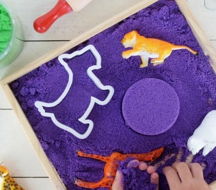 sable coloré ludique recette préparation idées activités DIY faire avec enfants
