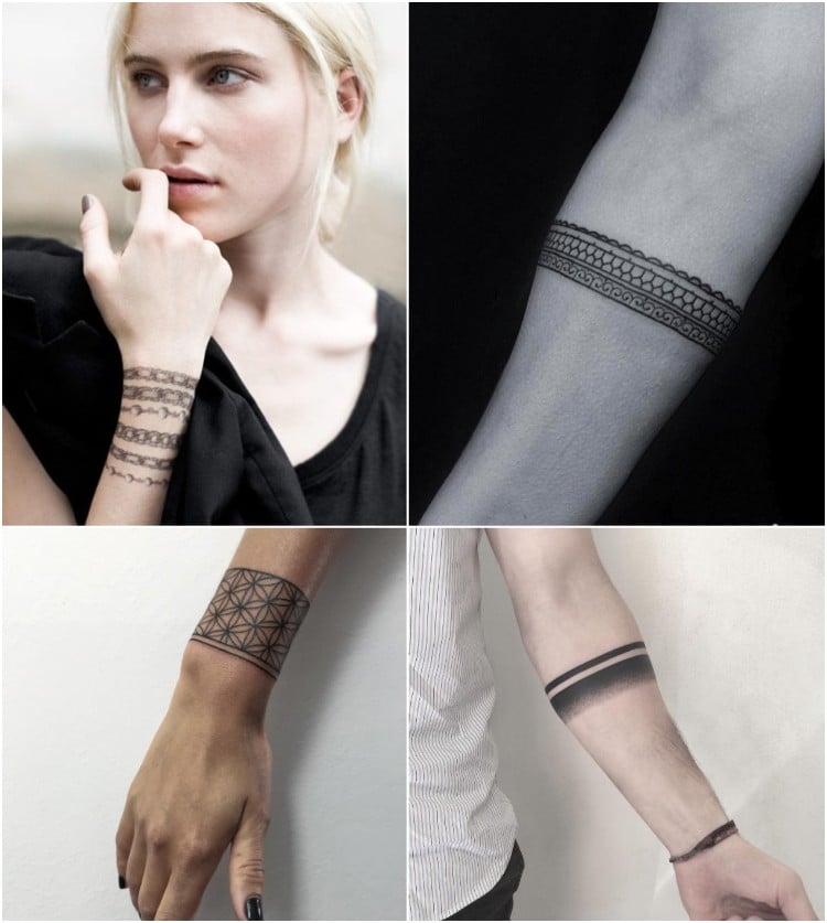 tatouage bracelet top idées mini tatouages poignet bras avant bras
