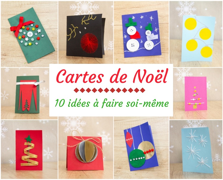 DIY carte de Noël -10 idées faciles à réaliser pour offrir un cadeau