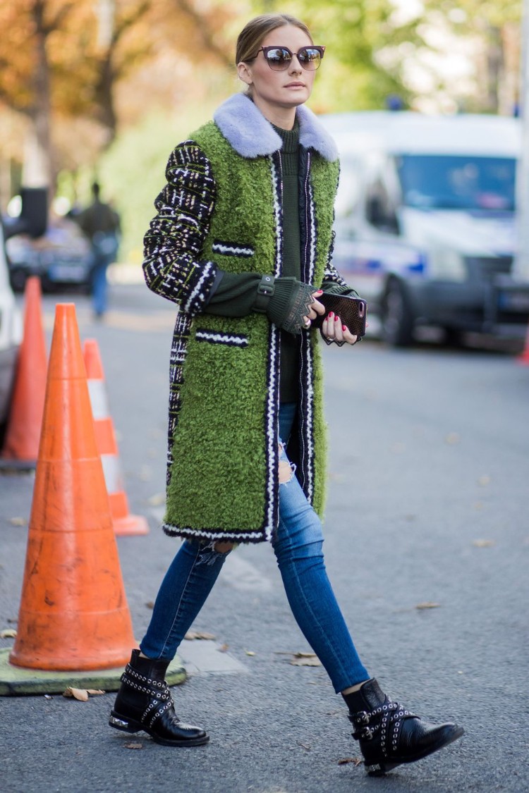 comment choisir un manteau d'hiver mi long vert urban style look chic hiver rue