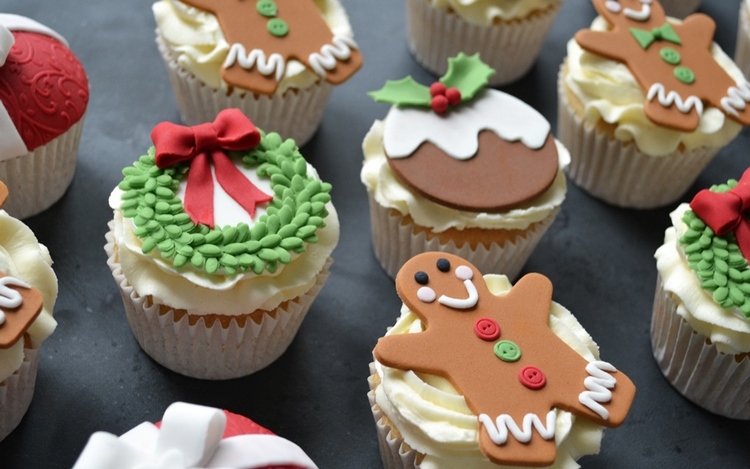 Décoration de gâteau de renne de Noël muffin comestible décoration  d'image