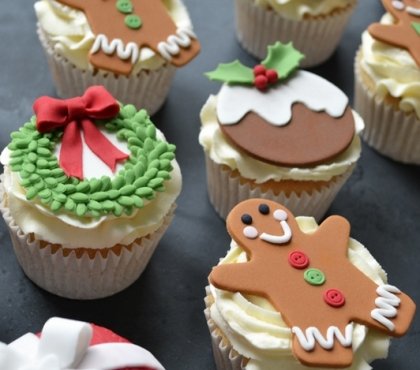 déco cupcake Noël idées diverses originales fêtes fin année 2018