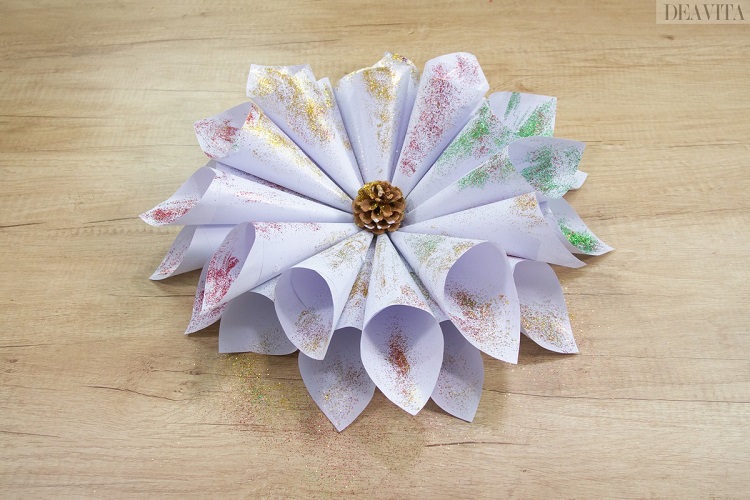 décoration de Noël en papier DIY couronne de Noël spectaculaire