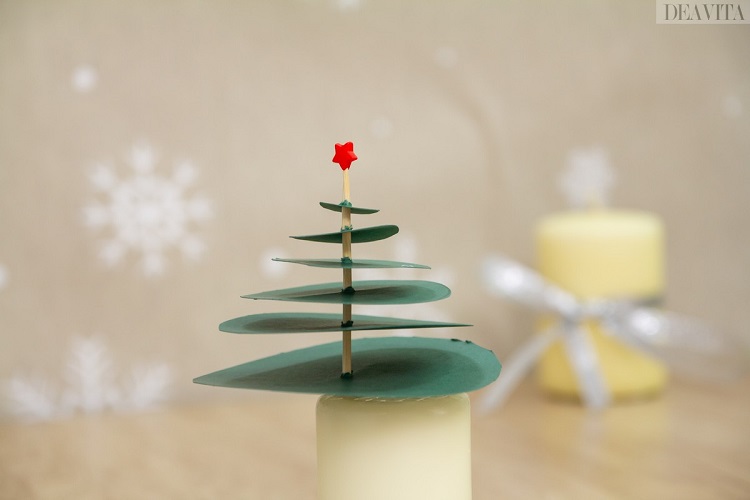décoration de Noël en papier petit sapin décoratif DIY