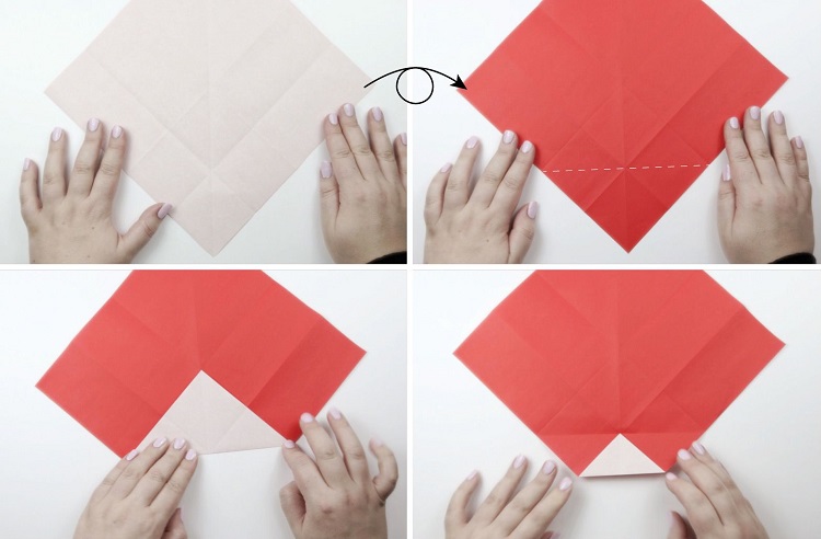 décoration de Noël origami ornements sapin père Noël instructions de pliage