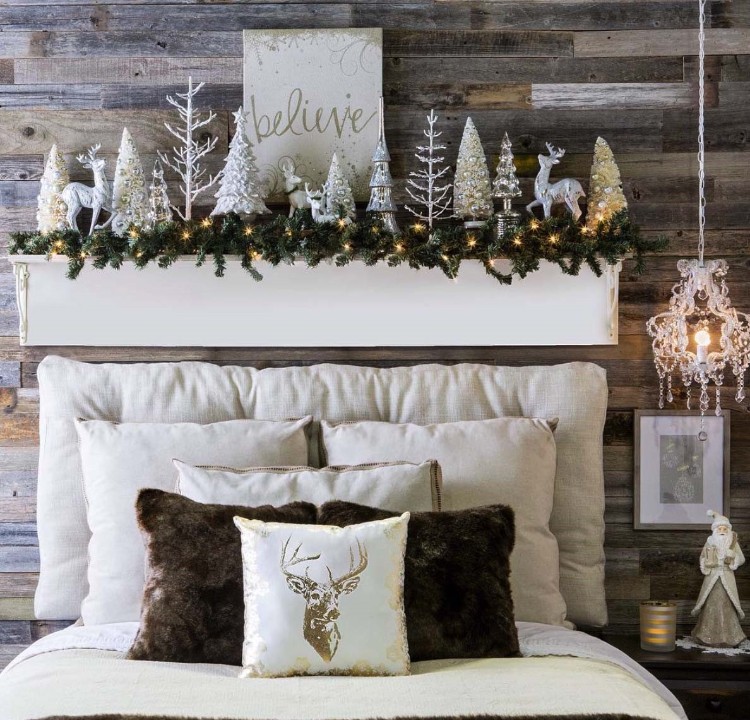 décoration de Noël pour chambre ambiance nordique élégante motifs naturel