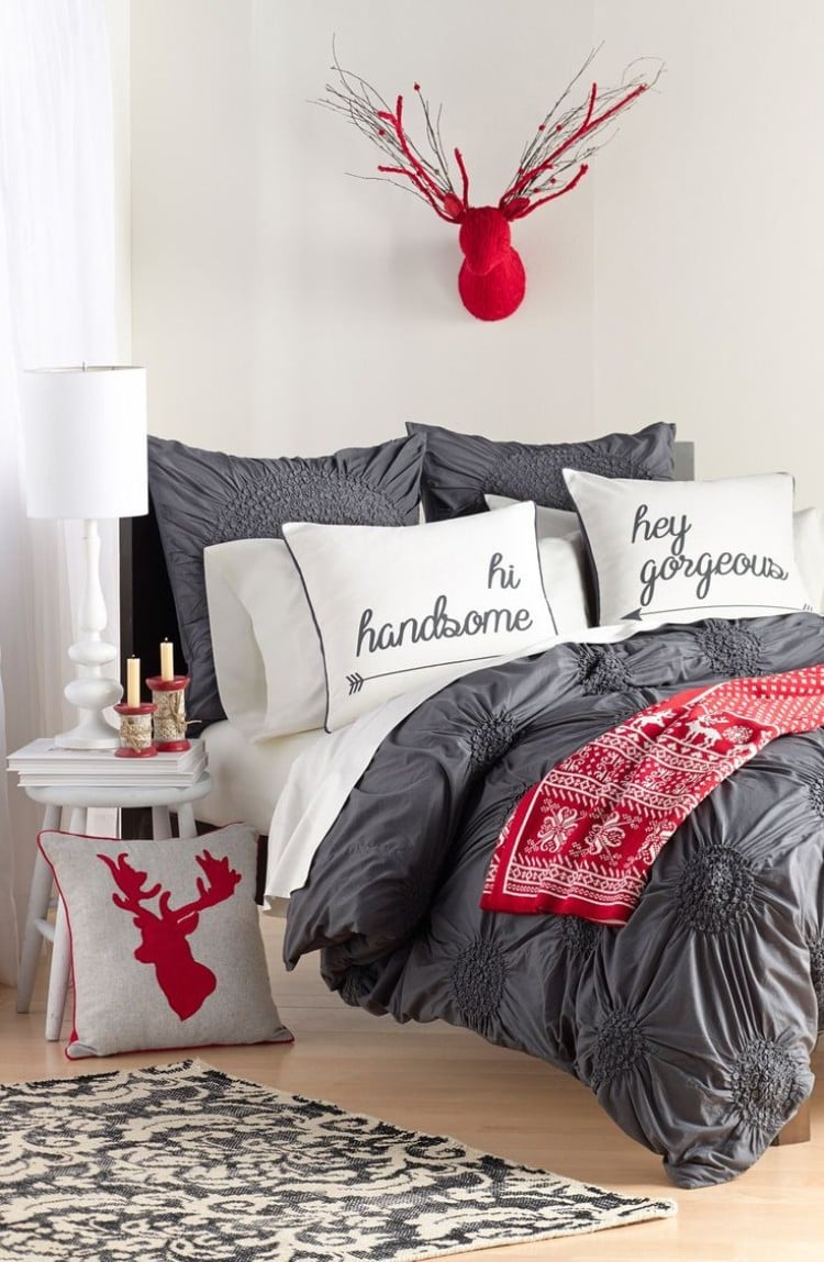 décoration de Noël pour chambre style nordique ambiance cosy