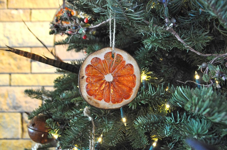 décorations comestibles sapin de Noël original fruit séché