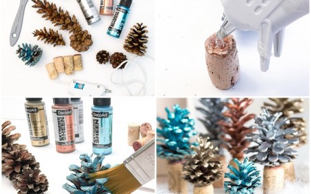 idée DIY sapin en pomme de pin objets déco récup Noël 2018 original facile