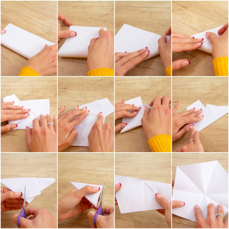 origami étoile de Noël top idées DIY faciles réaliser déco festive originale