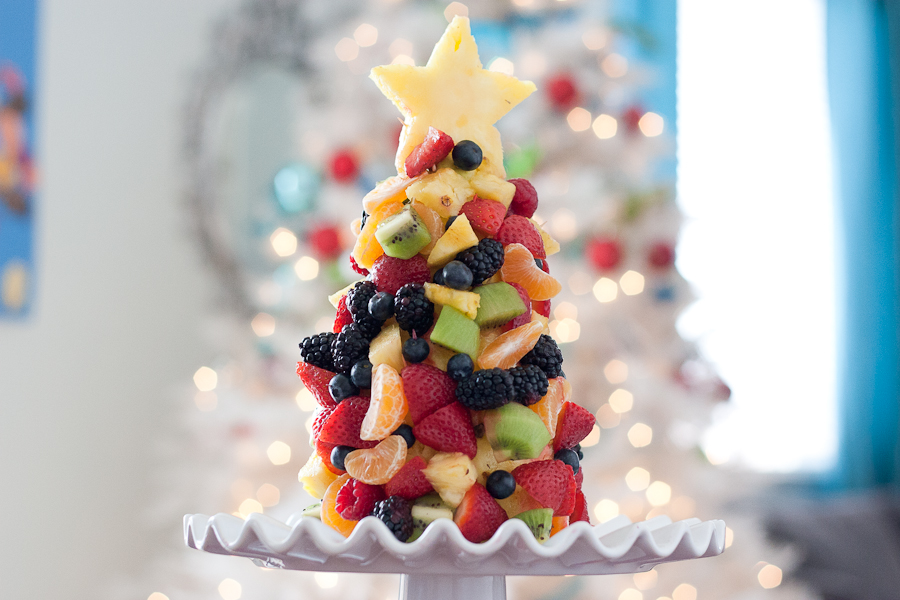 sapin de Noël gourmand base fruits jolie idée apéro dessert frais