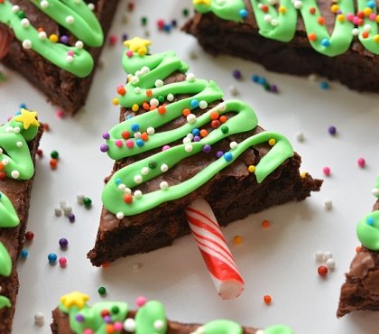 sapin de Noël gourmand façon brownie chocolat noir idée appétisante dessert festif 2018