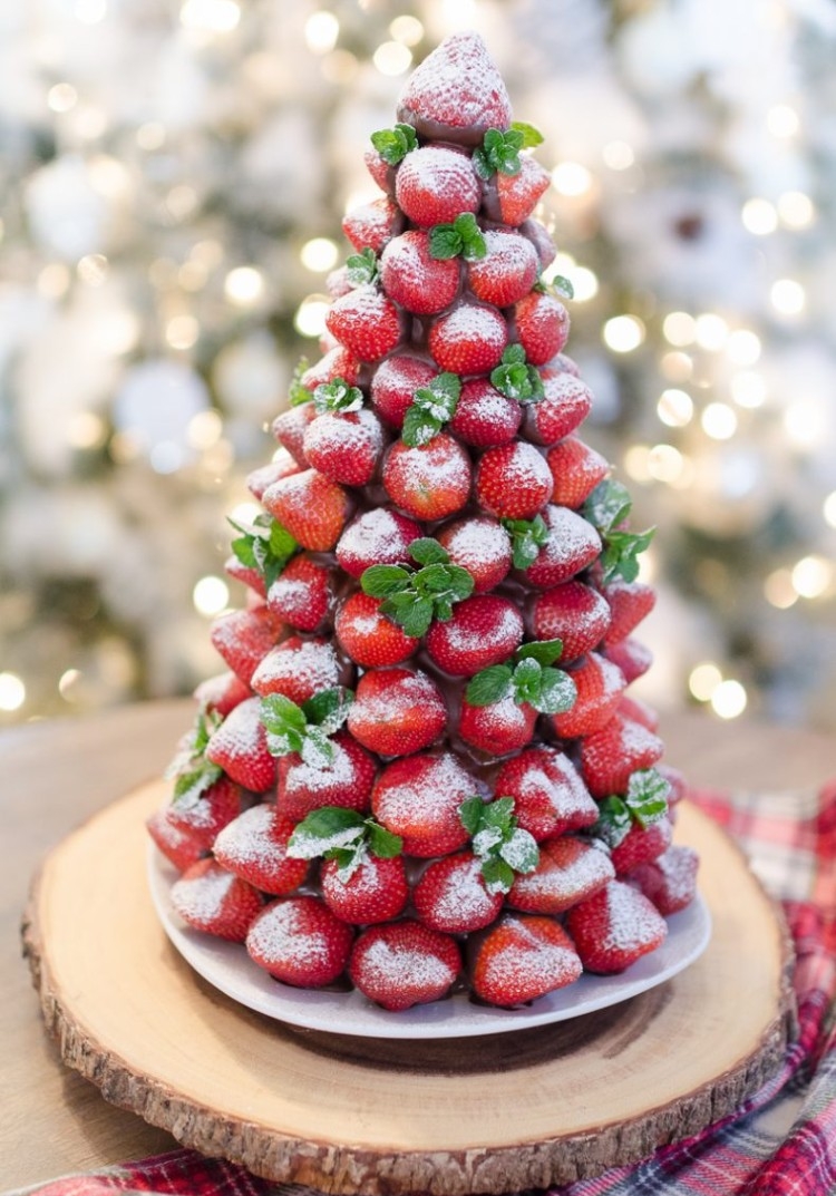 sapin de Noël gourmand sain cerises idée dessert festif pour experts