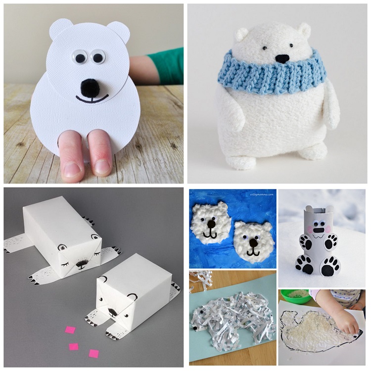top idées DIY bricolage ours polaire matériaux récup