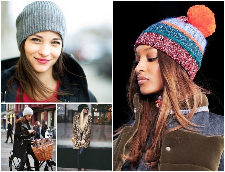 comment porter le bonnet d'hiver grosse maille idées images conseils mode femme hiver