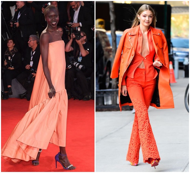 couleur de l'année Pantone 2019 living coral looks stars copier Gigi Hadid astuces mode femme printemps été 2019