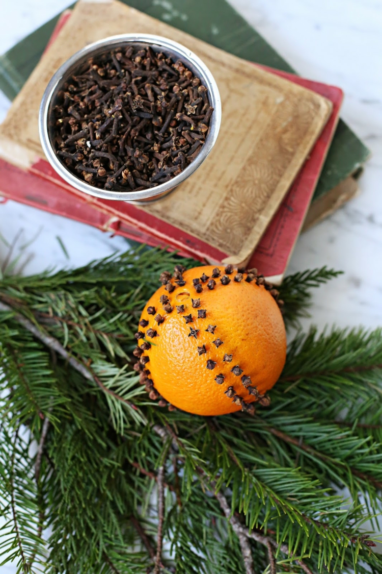 décoration Noël avec des oranges déco intérieure festive