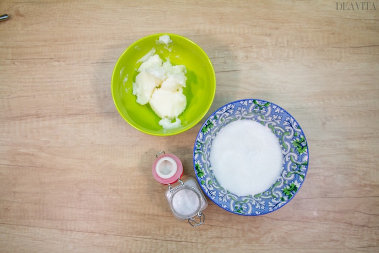 exfoliant pour lèvres sucre huile de coco sel marin