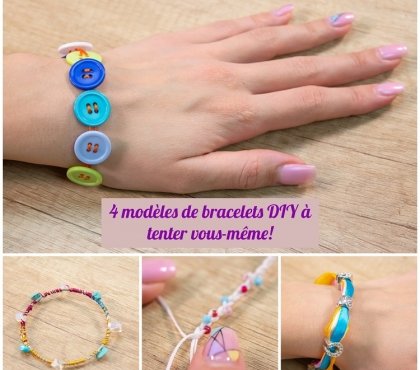 modèles de bracelet à faire soi-même idées DIY faciles originales tuto bricolage