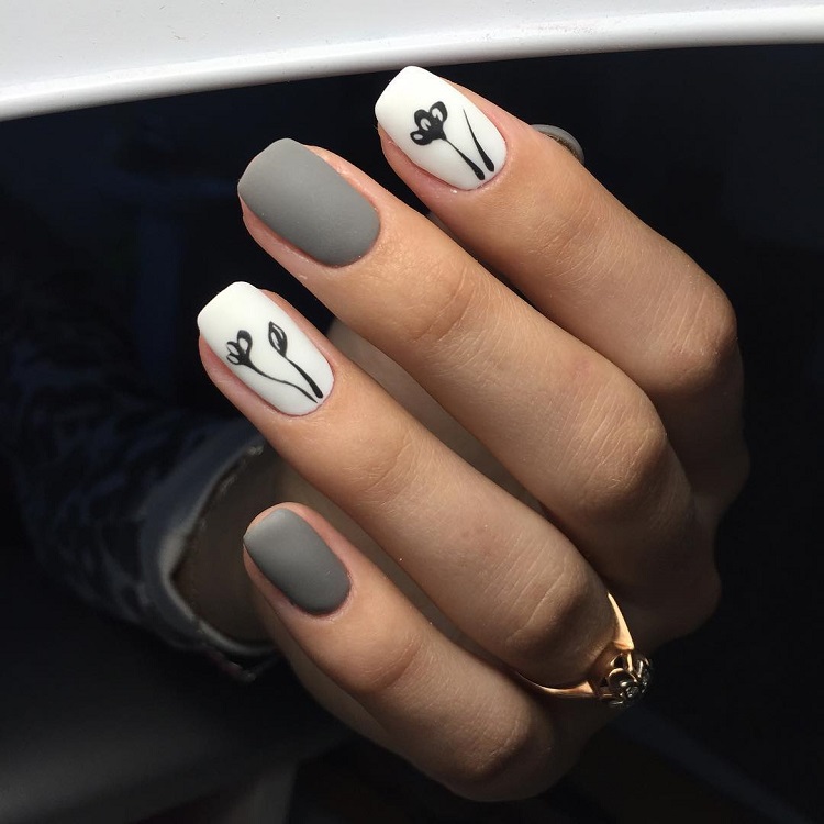 ongles en gel blanc design super féminin