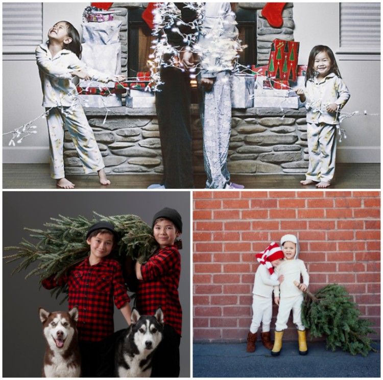 photo de famille pour Noël idées diverses pour rendre clichés originaux