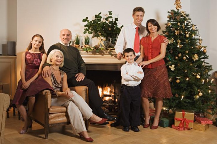 photo de famille pour Noël idées déco astuces prise cadre photo